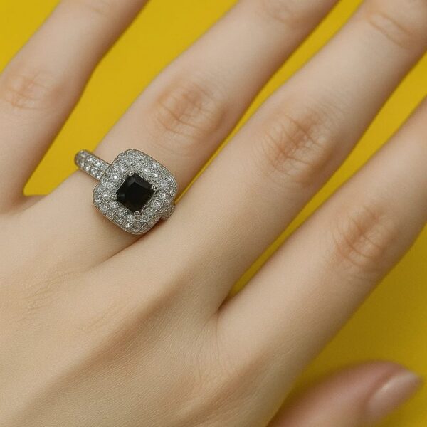 Midnight Halo Adjustable Ring