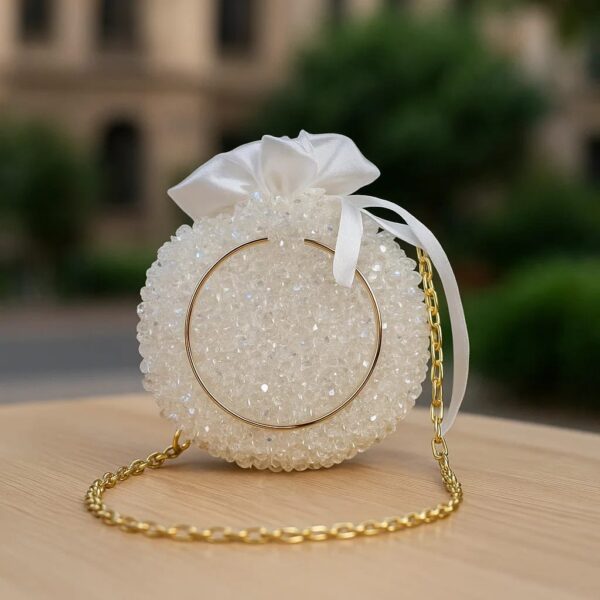 Crystal Pearl Beaded Clutch